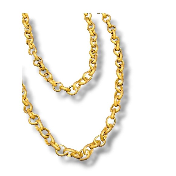 Vintage St Luc French Mid Century Modernist Bronze Enamel Necklace - Picture 7 of 8